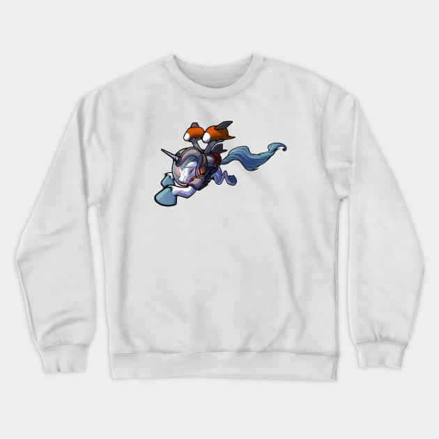 Jetpack Unicorn Crewneck Sweatshirt by gregorytitus